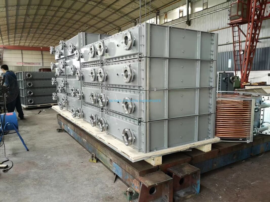 Air Cooled Oil Cooler 100kW Hydro Turbine Lube Oil Cooling System 1000RPM Bearing Coil