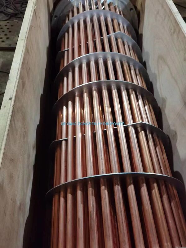Air Cooled Oil Cooler 100kW Hydro Turbine Lube Oil Cooling System 1000RPM Bearing Coil