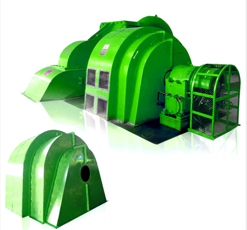 High Voltage Pelton Hydraulic Turbine Generator 6-10kV Rated Voltage 500-3000r/min Air/Oil Cooling