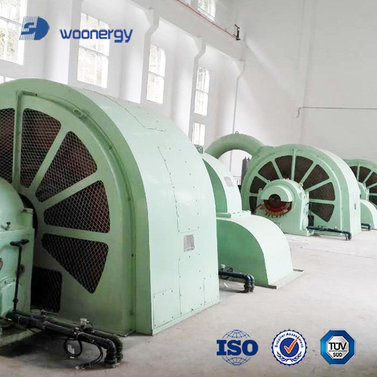 IP54 Protection Grade Pelton Turbine Generator Rated Current 100-1000A 85-95% Efficiency