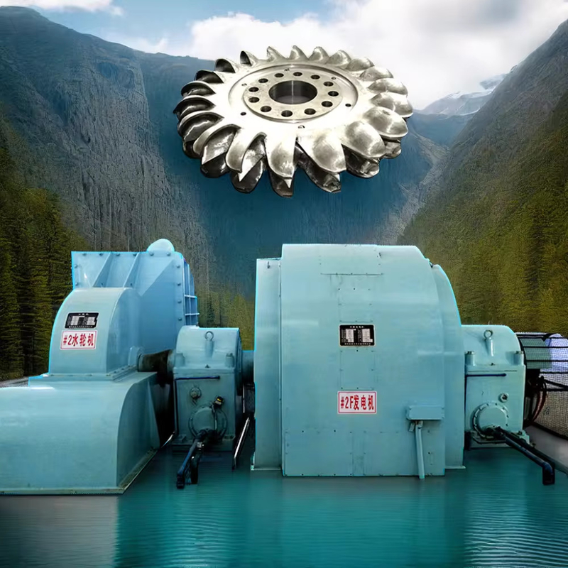 Power Plant Pelton Turbine Generator IP54 Brushless Air Cooling 50/60Hz Rated Frequency