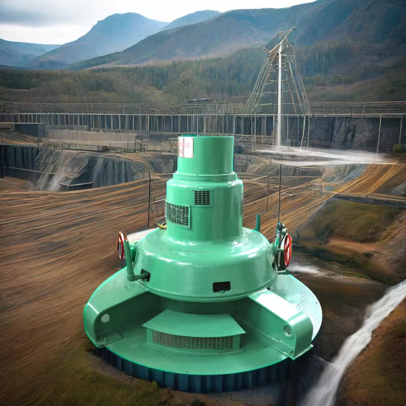 Customized Color Kaplan Hydro Turbine Generator Stainless Steel Runner Diameter 0.6-2m