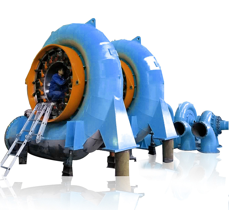 450-1000 RPM Hydroturbine Generator for Various Water Heads Steel / Stainless Steel Hydro Power Unit
