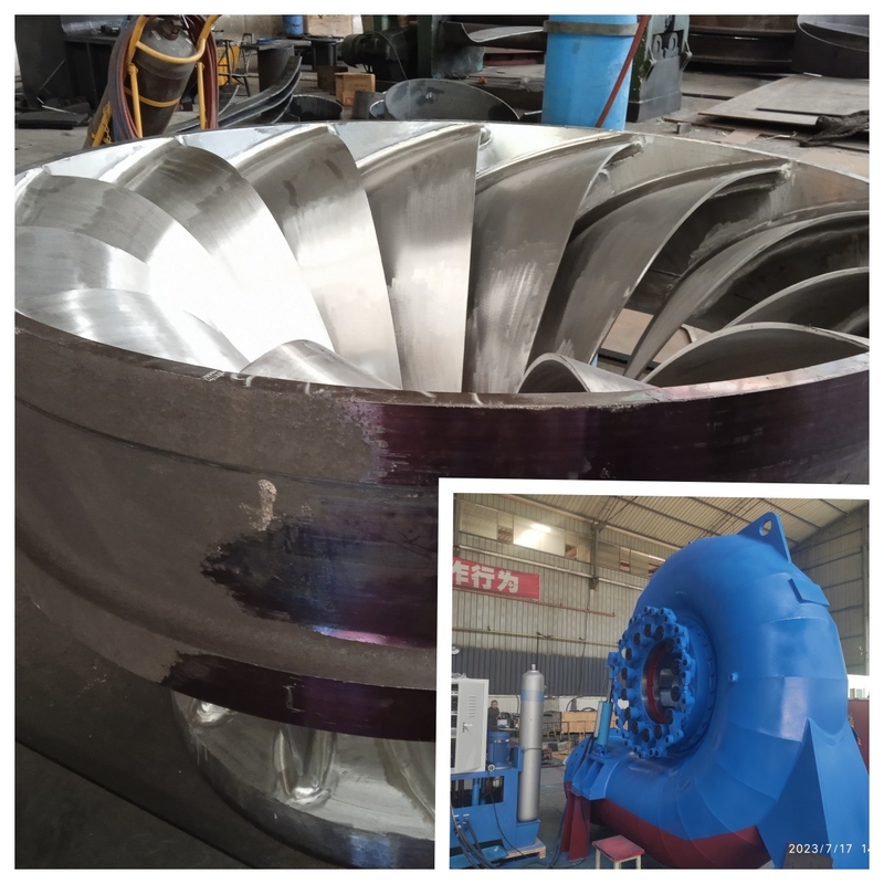 Rated Water Head from 20m to 300M Impeller Francis Turbine Generator Stainless Steel