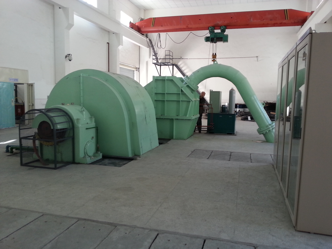 0.5 MW-20MW Power Output Pelton Turbine Generator With Horizontal Installation And Static Excitation System