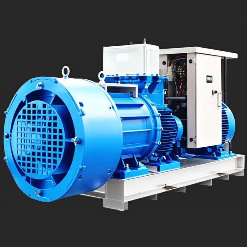 Turgo Turbine Generator with 5 In 1 Integrated Control Panel for 15 To 300 Meters Operating Head and Up To Several MW Power Output