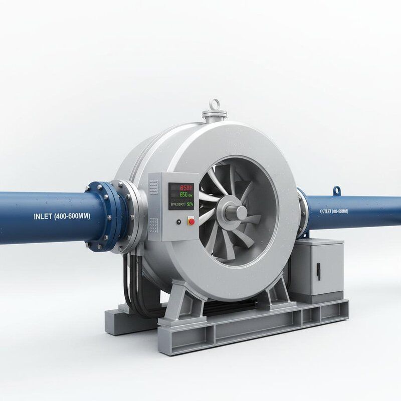 Turgo Turbine Generator with 100 KW To 1000 KW Power and 400-600 Mm Pipe Diameter for High Efficiency Hydroelectric Generation