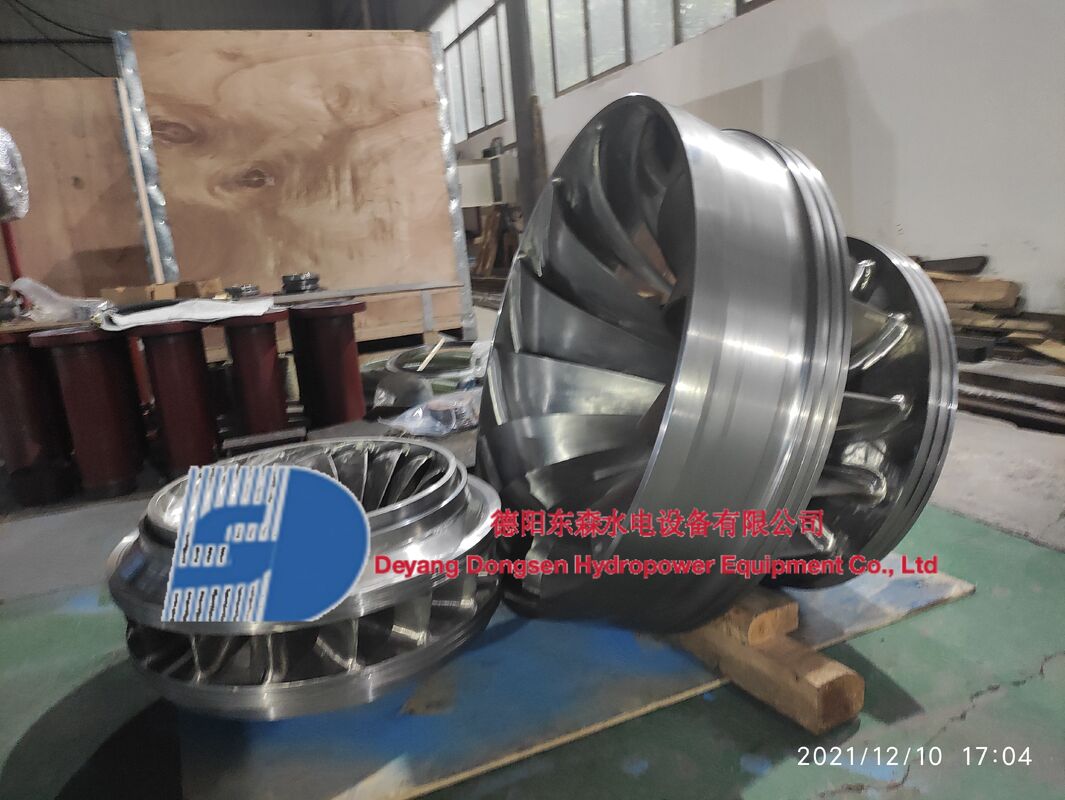 Stainless Steel Hydro Turbine Runner with Customizable Blade Dimensions for 1-10 MW Hydropower Applications