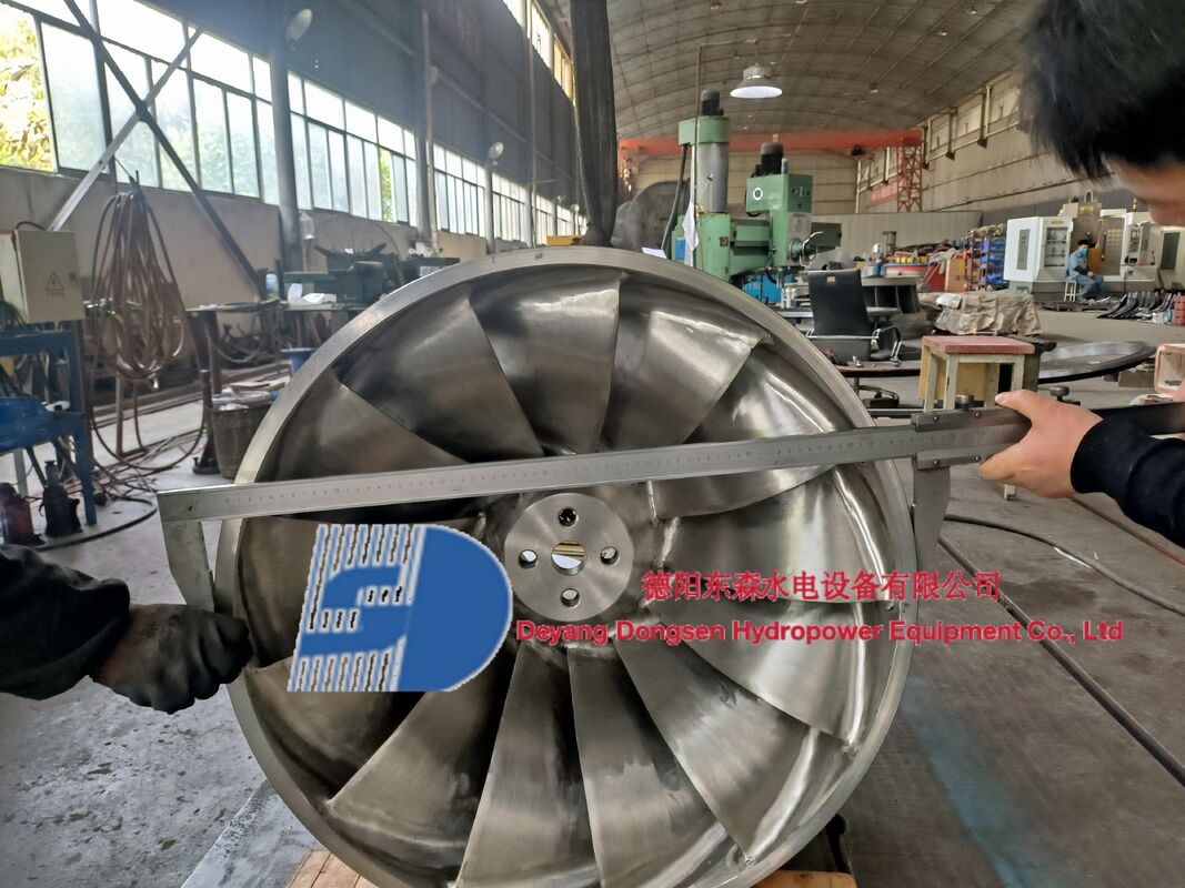 Stainless Steel Hydro Turbine Runner with Customizable Blade Dimensions for 1-10 MW Hydropower Applications