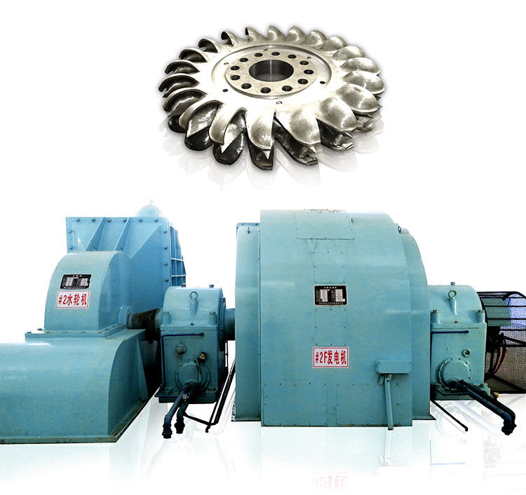 Diameter 200mm High Head Pelton Turbine Including Brushless Or Static Excitation System Designed For Hydroelectric Power